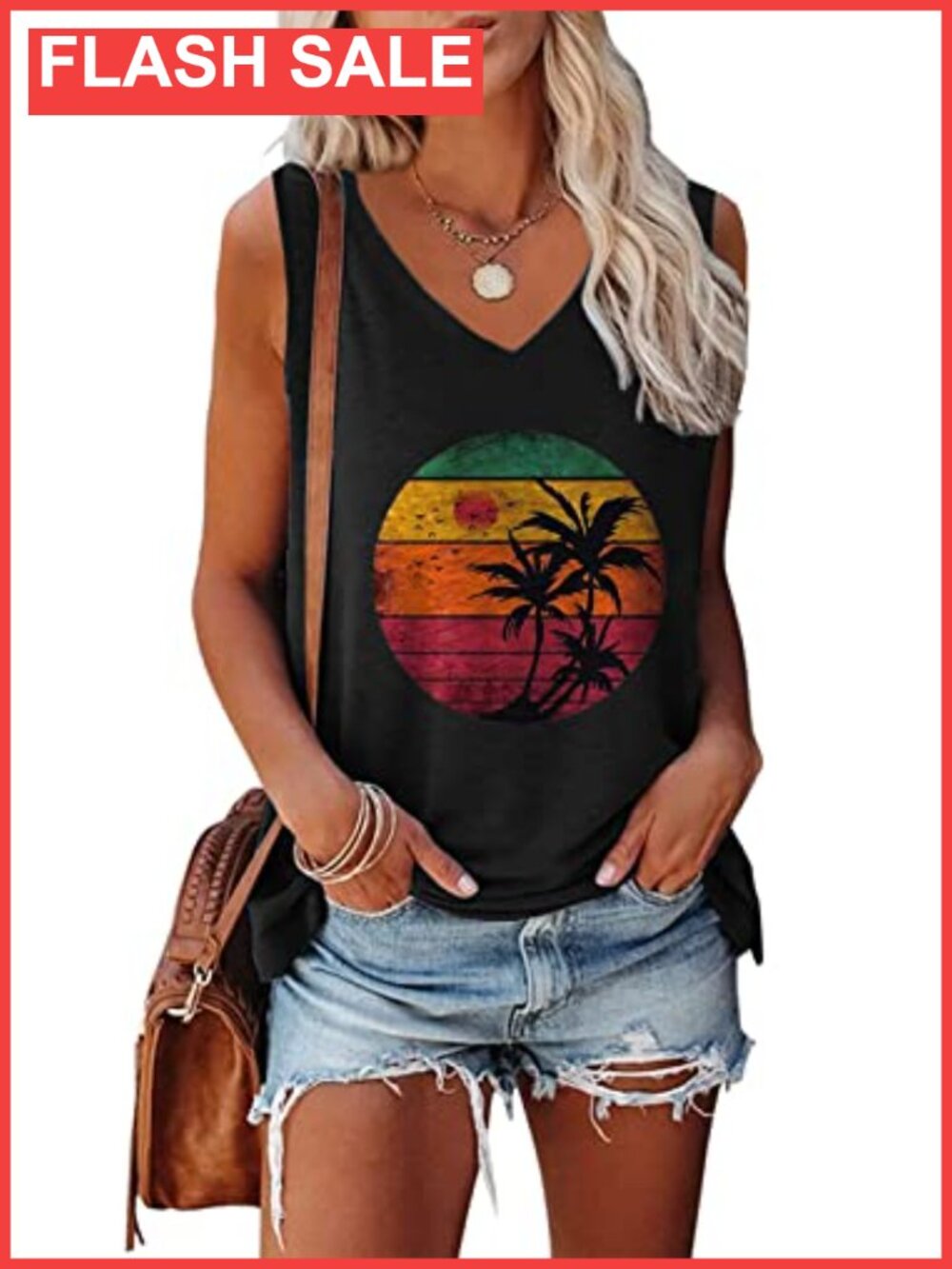 Women's Loose Fit Sleeveless Yoga Tank Top Summer Running Athletic Shirt